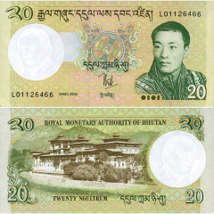20 нгултрумов 2006 года - Бутан (Pick# 30a) UNC