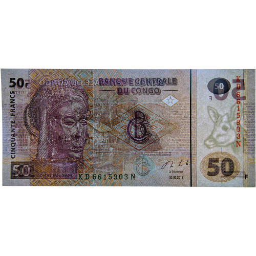 50 франков 2013 года - ДР Конго UNC