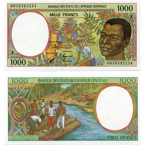 1000 франков 1993-2002 гг - Камерун (Pick 202E) UNC
