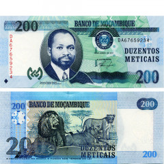 200 метикалов 2011 года - Мозамбик (Pick 152) UNC