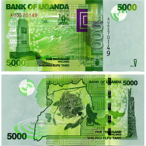 5000 шиллингов 2013 года - Уганда UNC
