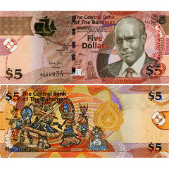 5 долларов 2013 года - Багамские острова (Pick 72A) UNC