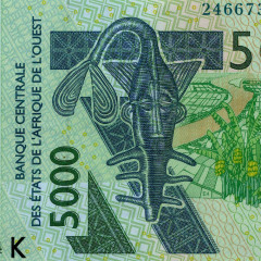 5000 франков 2003 (2024) года - Сенегал (Pick 717K) UNC