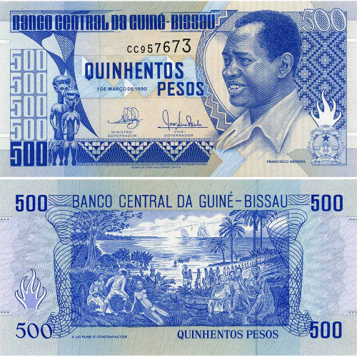 500 песо 1990 года - Гвинея - Бисау (Pick 12) UNC