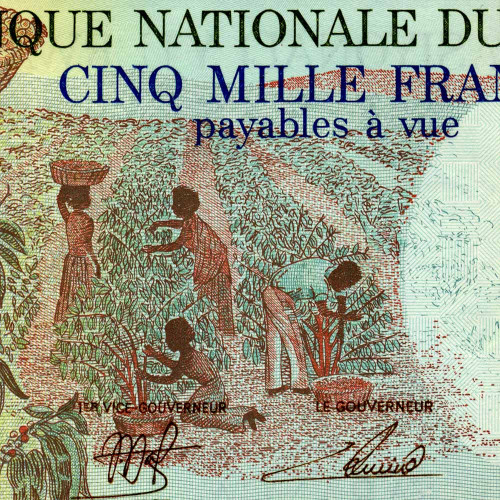 5000 франков 1988 года - Руанда (Pick 22) UNC