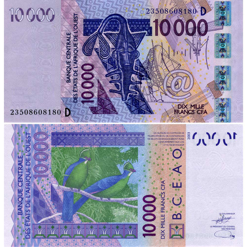 10000 франков 2003 (2023) года - Мали (Pick 418D) UNC