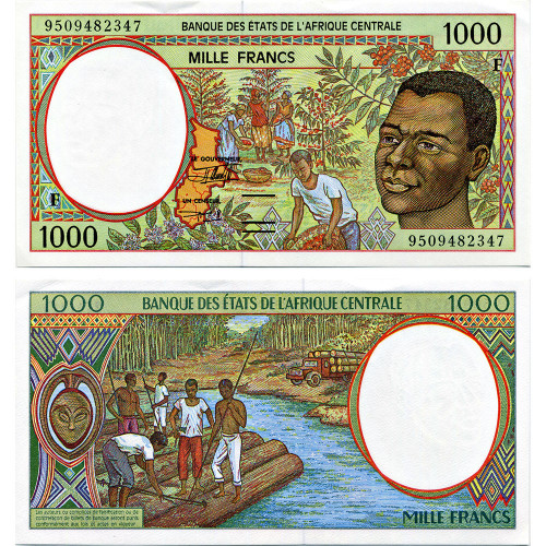 1000 франков 1993-1999 гг - Центральноафриканская Республика (Pick 302F) UNC