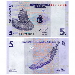 5 сантимов 1997 года - ДР Конго (Pick 81) UNC
