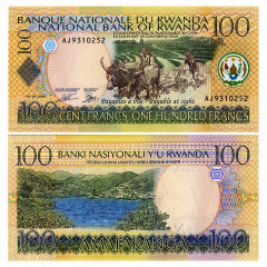 100 франков 2003 года - Руанда (Pick 29.b) UNC