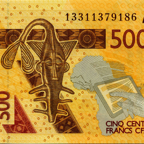 500 франков 2012 года — Кот-д'Ивуар UNC