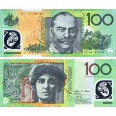 100 долларов 2014 года - Австралия (Pick 61) UNC - пластик