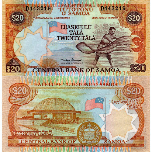 20 тал 2002 года - Самоа (Pick # 35а) UNC