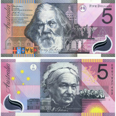 5 долларов 2001 года - 100 лет Содружества - Австралия (Pick 56a) UNC - пластик
