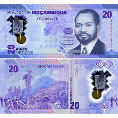 20 метикал 2024 года - Мозамбик (Pick W155) UNC - полимер