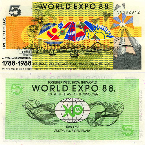 5 долларов 1988 года - Австралия UNC