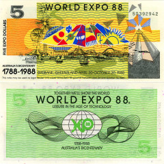 5 долларов 1988 года - Австралия UNC