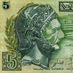 5 динаров 2008 года - Тунис (Pick 92) G-VG