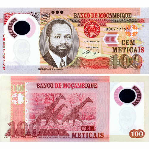100 метикал 2011 года - Мозамбик UNC
