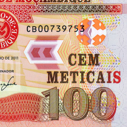 100 метикал 2011 года - Мозамбик UNC