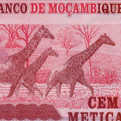 100 метикал 2011 года - Мозамбик UNC