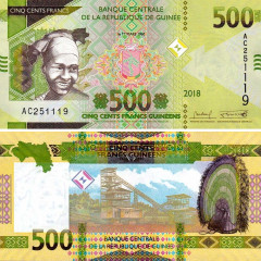 500 франков 2018 года - Гвинея - (2019) новый тип - UNC