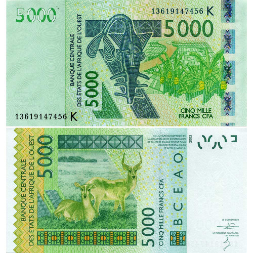 5000 франков 2003 (2013) года - Сенегал (Pick 717K) UNC