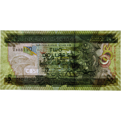 2 доллара 2011 года - Соломоновы острова) UNC