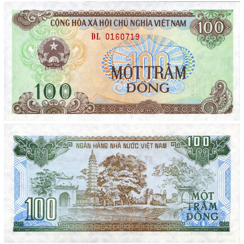 100 донгов 1991 года - Вьетнам (Pick# 105) UNC