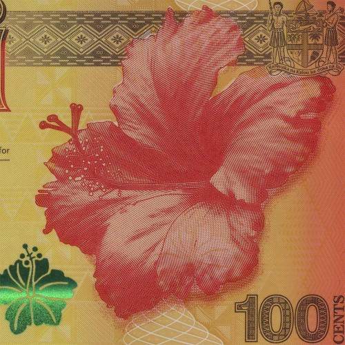 100 центов 2023 года - Год дракона - Фиджи (Pick W124) UNC - пластик