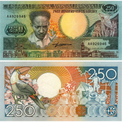 250 гульденов 1988 года - Суринам (Pick 134) UNC