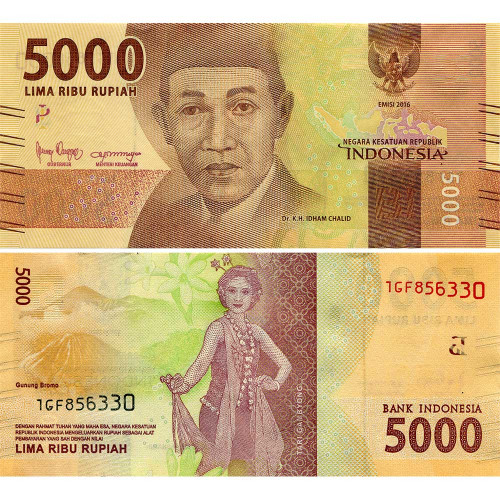 5000 рупий 2018 года - Индонезия (Pick# 156c) UNC