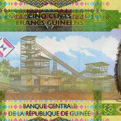 500 франков 2022 года - Гвинея (Pick W52) UNC