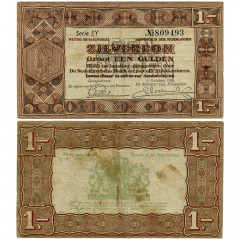 1 гульден 1938 года - Нидерланды (Pick 61) - VG