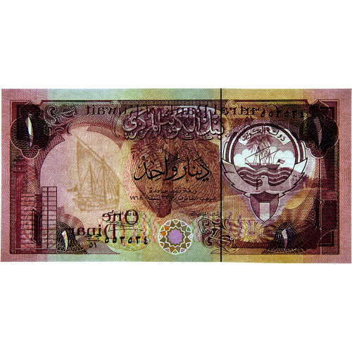 1 динар 1980-1991 гг - Кувейт (Pick# 13.d) UNC