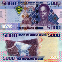 5000 леоне 2021 года - Сьерра-Леоне (Pick 32) UNC