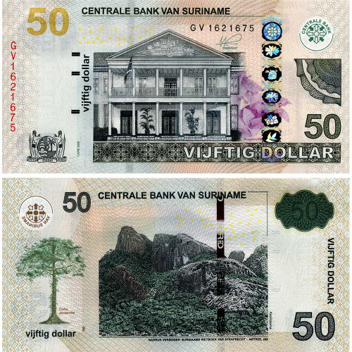 50 долларов 2020 года - Суринам (Pick 165) UNC