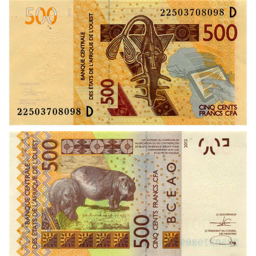 500 франков 2022 года - Мали (Pick 419D)- UNC