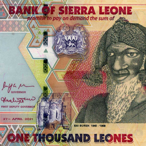 1000 леоне 2021 года - Сьерра-Леоне (Pick 30) UNC