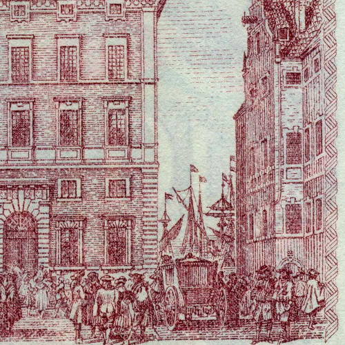 10 крон 1968 года - 300-летие Банка Швеции (Pick 56) F-VF