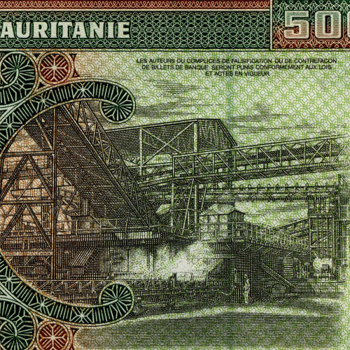 500 угий 2002 года - Мавритания (Pick 8) Большой формат) UNC
