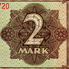 2 марки 1948 года - ГДР (Pick 10.b) UNC