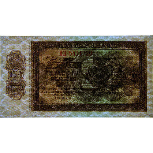 2 марки 1948 года - ГДР (Pick 10.b) UNC