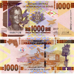 1000 франков 2017 года - Гвинея (Pick 48) UNC