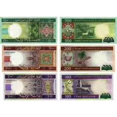 Набор банкнот Мавритании 100-200-500 угий 2013-2015 гг. (3 штуки) UNC