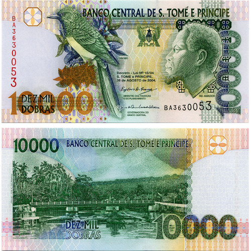 10000 добр 2004 года - Сан-Томе и Принсипи (Pick 66) UNC