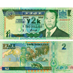 2 доллара 2000 года - Миллениум - Фиджи (Pick 102.a) UNC