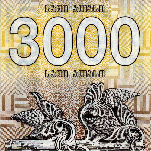 3000 купонов (лари) 1993 года - Грузия (Pick 45) - aUNC