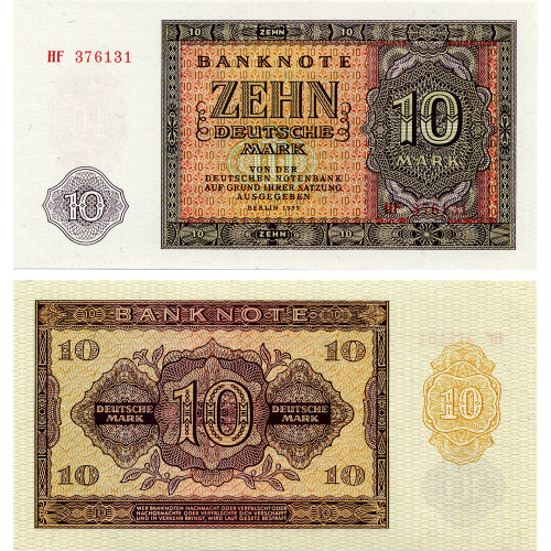 10 марок 1955 года - ГДР (Pick 18) UNC