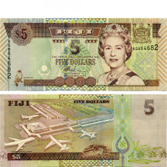 5 долларов 2002 года - Фиджи (Pick # 105.b) UNC