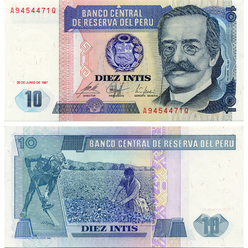 10 инти 1987 года - Перу (Pick 129) UNC